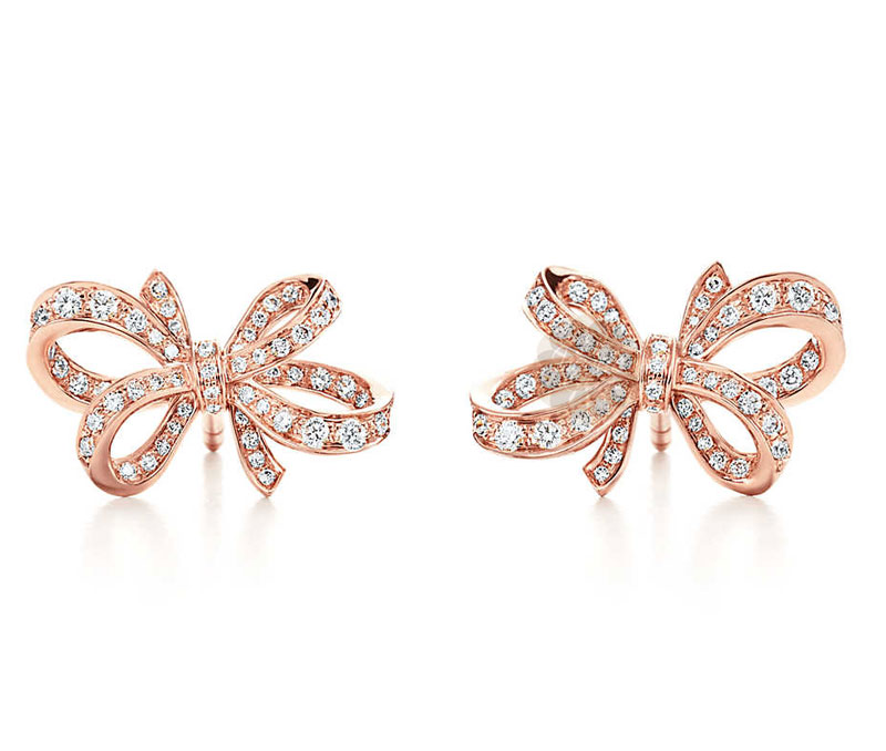 Vogue Crafts & Designs Pvt. Ltd. manufactures Rose Gold Bow Stud Earrings at wholesale price.